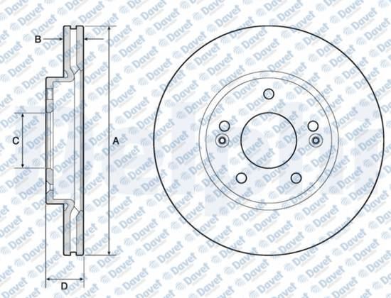 DELPHI BG4745C Fren Diski On [Havali] Hyundai I30 11> Elentra 11> Kona 18> Ceed 15>